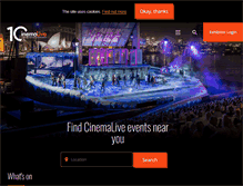 Tablet Screenshot of cinemalive.com